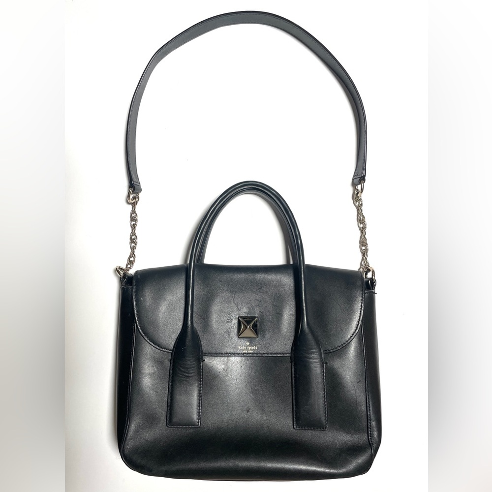 KATE SPADE Black Leather Tote Purse